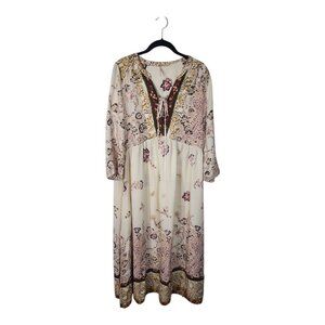 NWOT Free People Printed Bohemian Maxi Dress